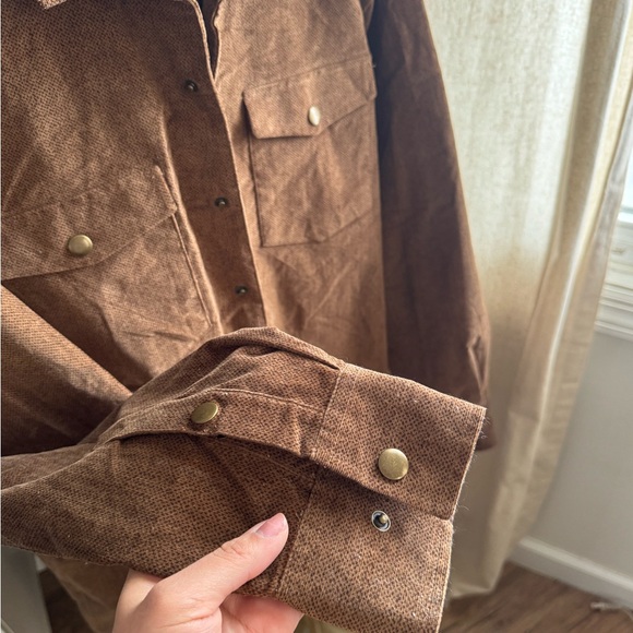 NWOT Jos. A. Bank Brown Corduroy Shirt Jacket - Picture 4 of 9